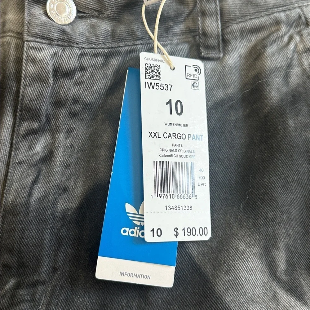 NWT Adidas Premium XXL Cargo Trousers Trace carbon/MGH solid Grey Sz 10